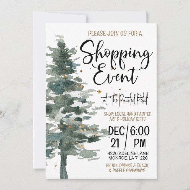 Holiday Shopping Event Invitation (Front)