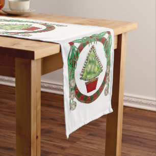 Holiday Silver Bells Long Table Runner