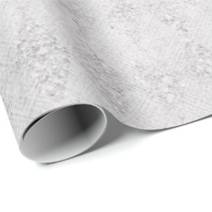 Holiday Silver Gritter Design Wrapping Paper
