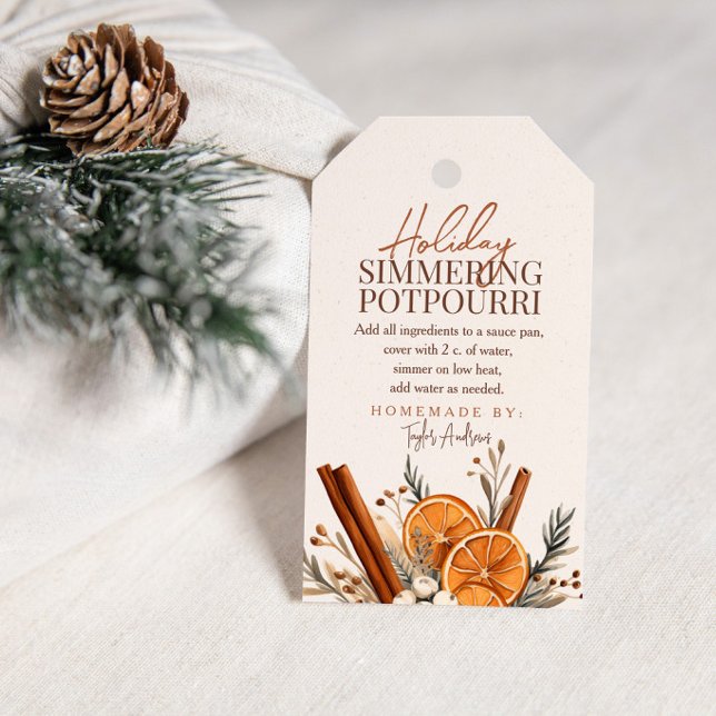 Holiday Simmering Potpourri Gift Tags (Creator Uploaded)