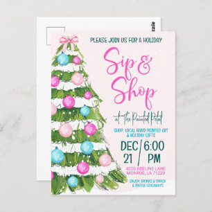 Holiday Sip and Shop Postcard
