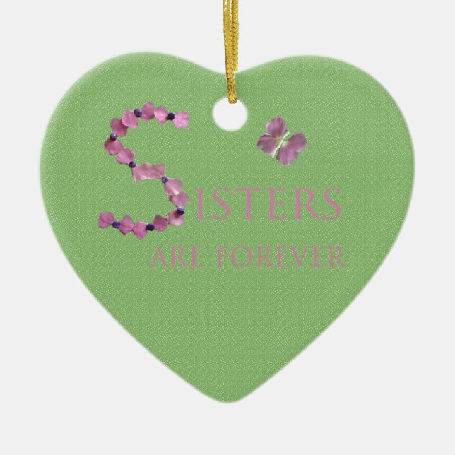 Holiday Sisters Are Forever Ceramic Tree Decoration (Front)