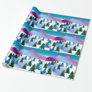 Holiday Ski Slope Wrapping Paper