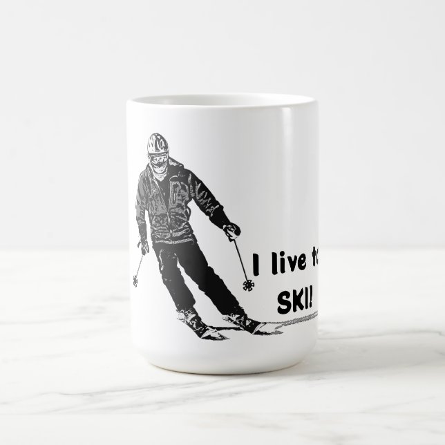 Holiday Skier - Downhill Skiing Coffee Mug (Center)