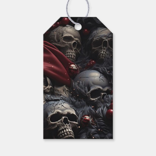 Holiday Skull Gift Tag (Front)