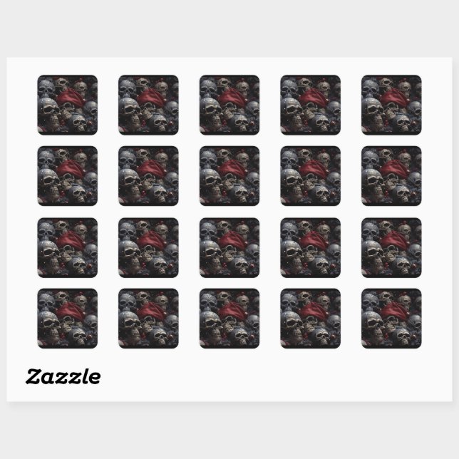 Holiday Skull Stickers (Sheet)
