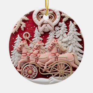 Holiday Sleigh Ride Ceramic Tree Decoration