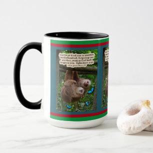 Holiday Sloth Scripture: Ephesians 4:32 Mug