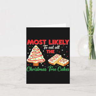 Holiday Snack, Most Likely To Eat All Christmas Tr Card