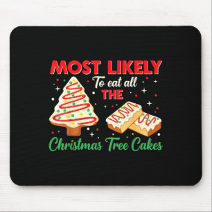 Holiday Snack, Most Likely To Eat All Christmas Tr Mouse Mat