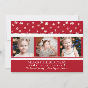 Holiday Snow Collage Holiday Card