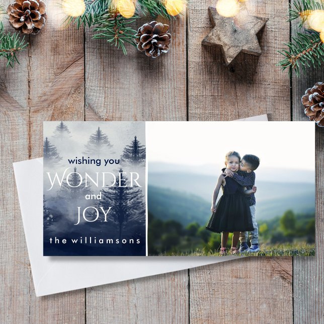 Holiday Snow Forest Winter Wonderland Photo Card (Creator Uploaded)