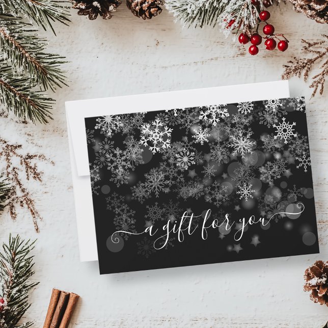 Holiday Snowflake Black White Elegant Christmas (Creator Uploaded)
