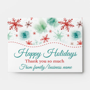 Holiday Snowflake Cash Money Gift Envelope