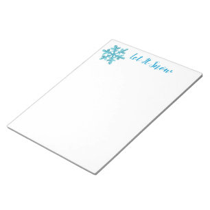 Holiday Snowflake Notepad
