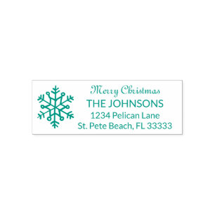 Holiday Snowflake Return Address Self-inking Stamp