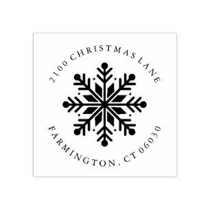 Holiday Snowflake Rubber Stamp