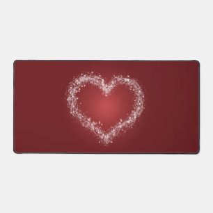 Holiday Snowflake Stars Heart Design Christmas Desk Mat