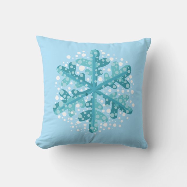 Holiday Snowflake Throw Pillow (Front)