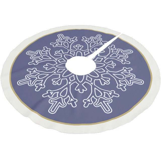 Holiday Snowflake Tree Skirt (Angled)