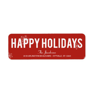 Holiday Snowflakes Address Label