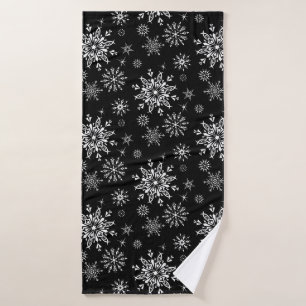 Holiday Snowflakes   Bath Towel