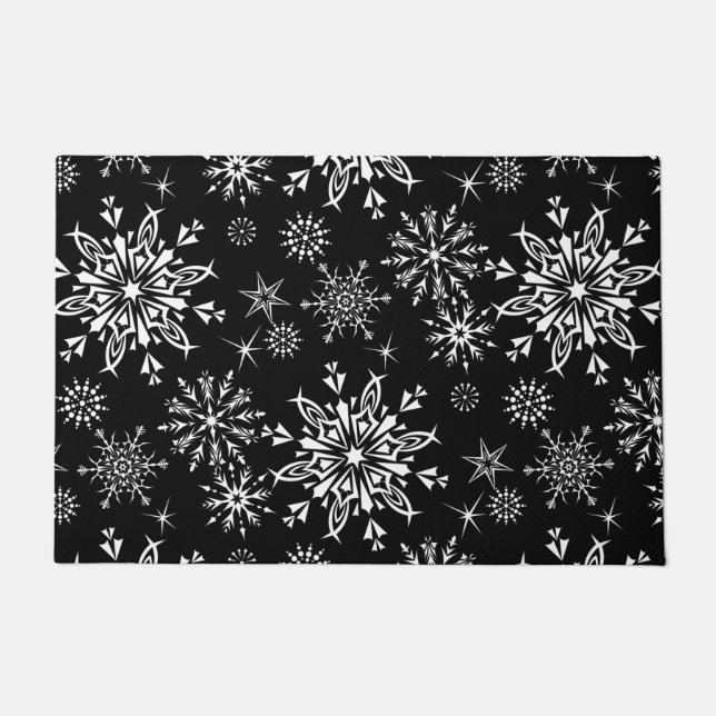 Holiday  Snowflakes Doormat (Front)