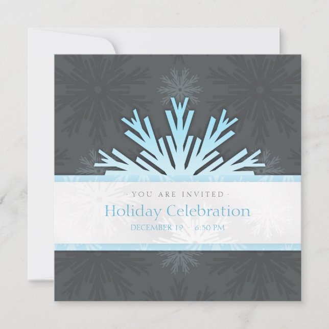 Holiday Snowflakes invitation (Front)
