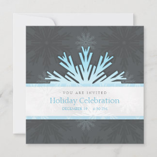 Holiday Snowflakes invitation