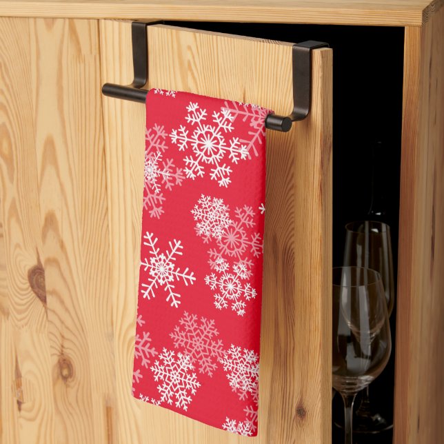 Holiday Snowflakes Kitchen Towel (Thirds Fold)