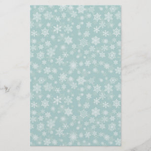 Holiday Snowflakes Merry Christmas Stationery