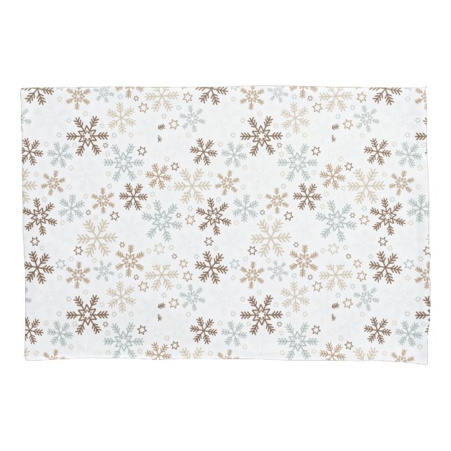 Holiday Snowflakes Pillowcase (Front)