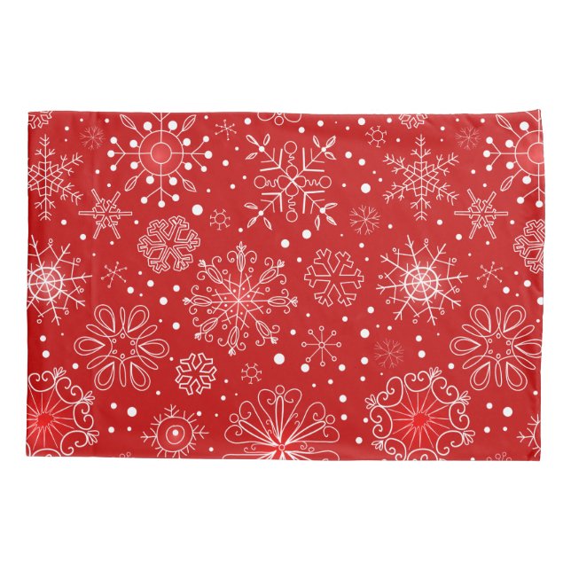 Holiday Snowflakes Pillowcase (Back)