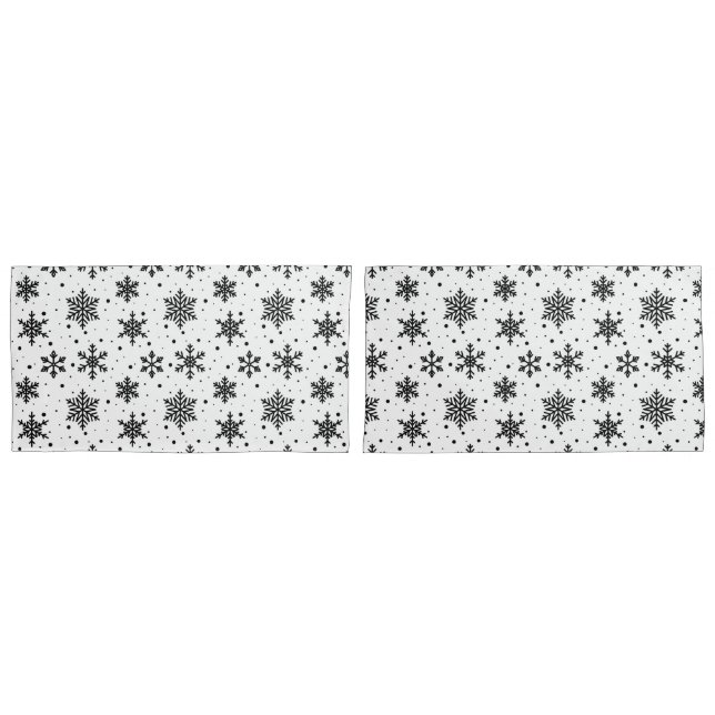 Holiday Snowflakes Pillowcase Set (Front-Set)