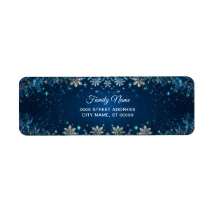 Holiday Snowflakes Return Address