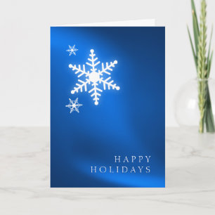 Holiday Snowflakes Royal Blue card