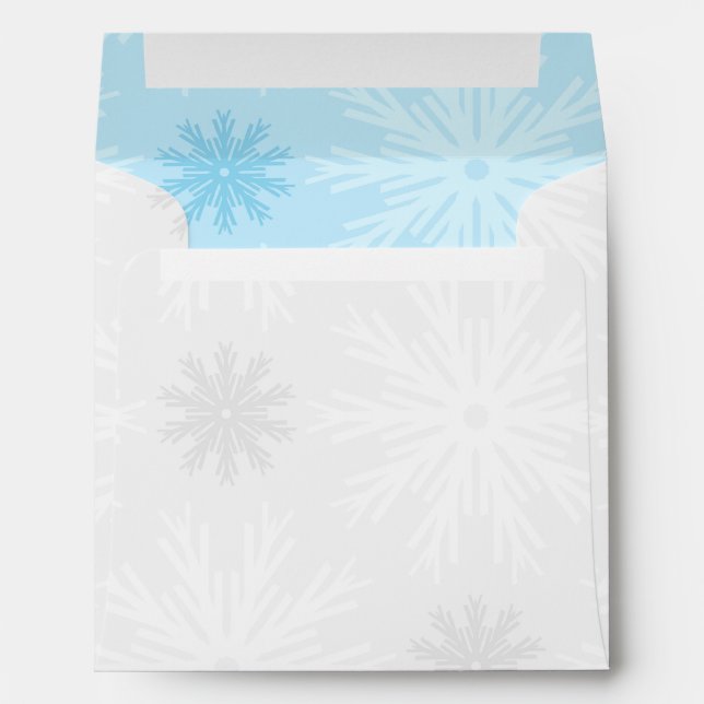 Holiday Snowflakes (square) envelope (Back (Bottom))