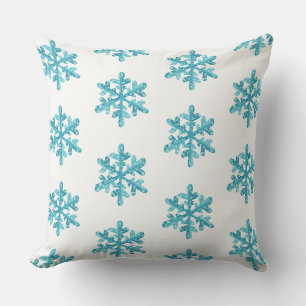 Holiday Snowflakes Throw Pillow