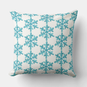 Holiday Snowflakes Throw Pillow