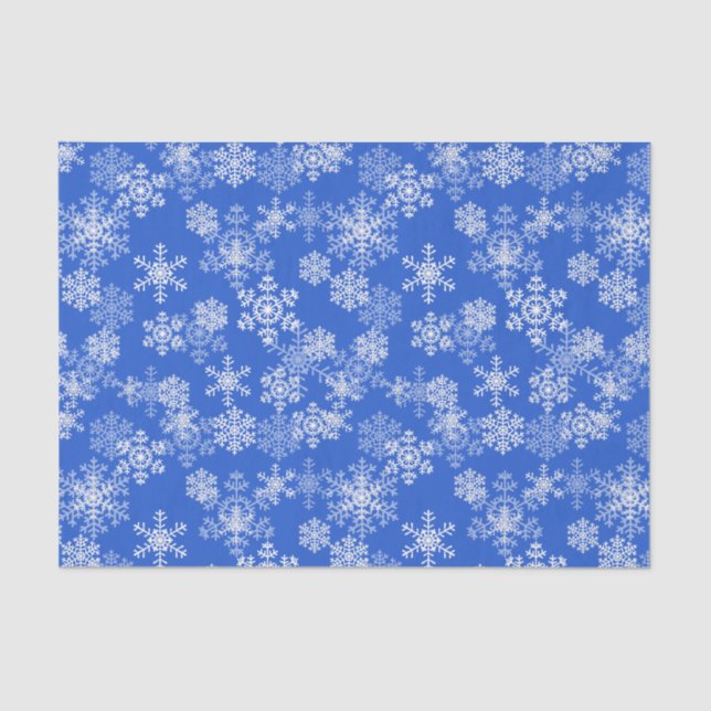 Holiday Snowflakes Tissue Paper-Royal Blue Tissue Paper (Front)