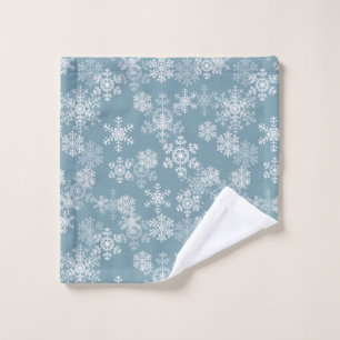 Holiday Snowflakes Washcloth Towel