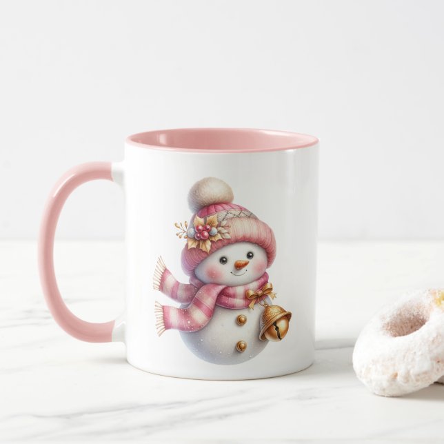 Holiday Snowman Coffee Mug (With Donut)