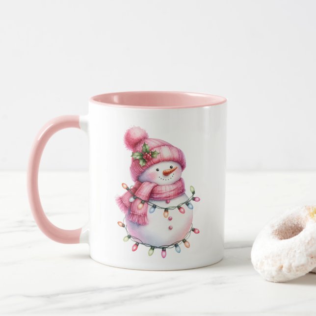 Holiday Snowman Coffee Mug (With Donut)