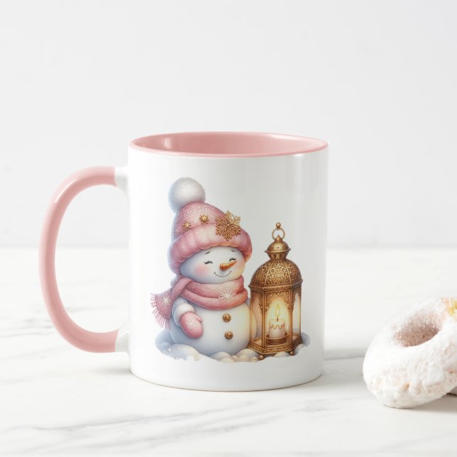 Holiday Snowman Coffee Mug (With Donut)