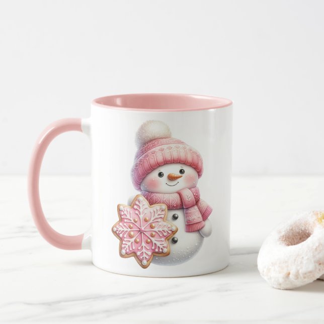 Holiday Snowman Coffee Mug (With Donut)