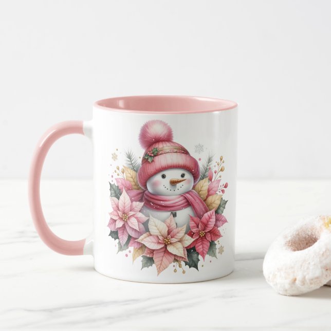 Holiday Snowman Coffee Mug (With Donut)