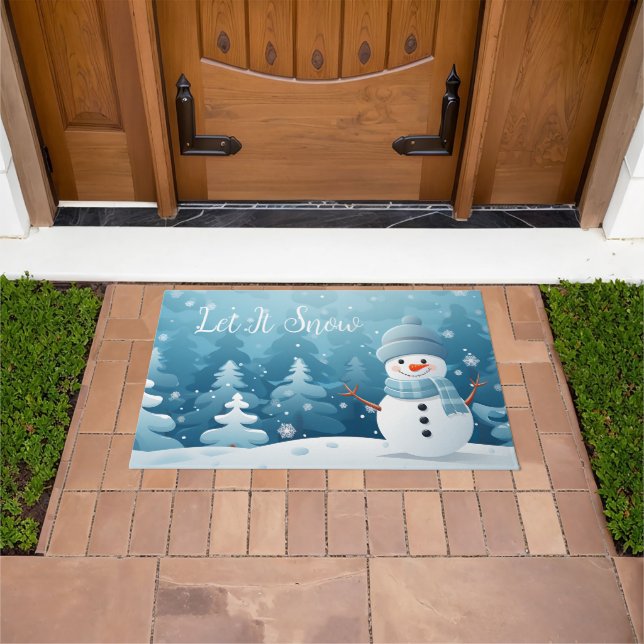 Holiday Snowman Doormat (Outdoor)