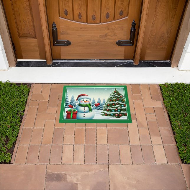 Holiday Snowman Doormat (Outdoor)