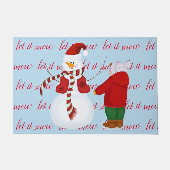 Holiday Snowman Doormat (Front)