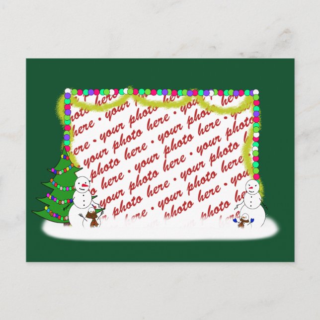 Holiday Snowman Family Photo Frame (Front)